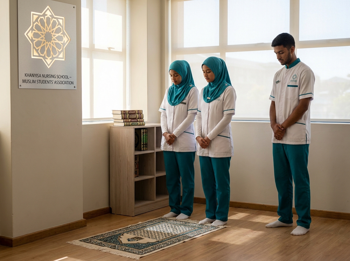 Muslim student prayer corner