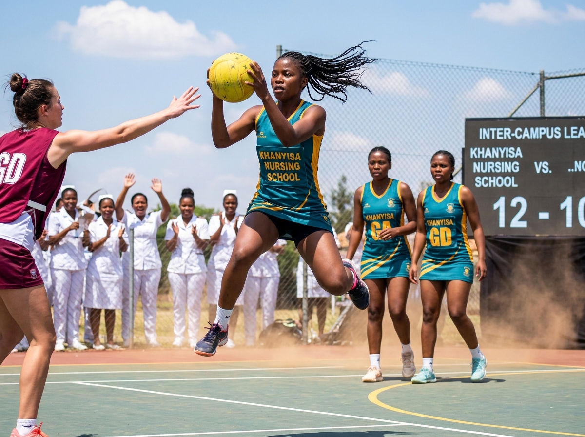 Inter-campus netball court action