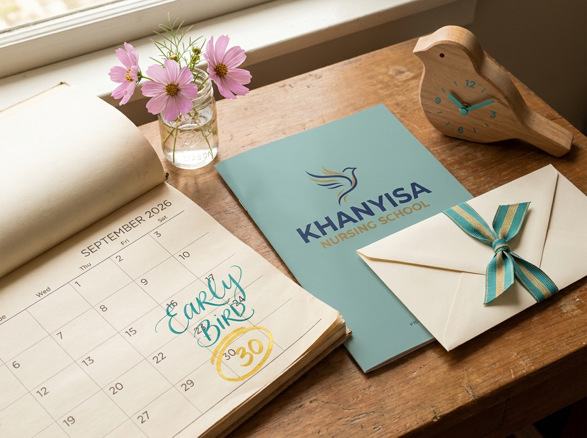 Calendar marked with early bird date