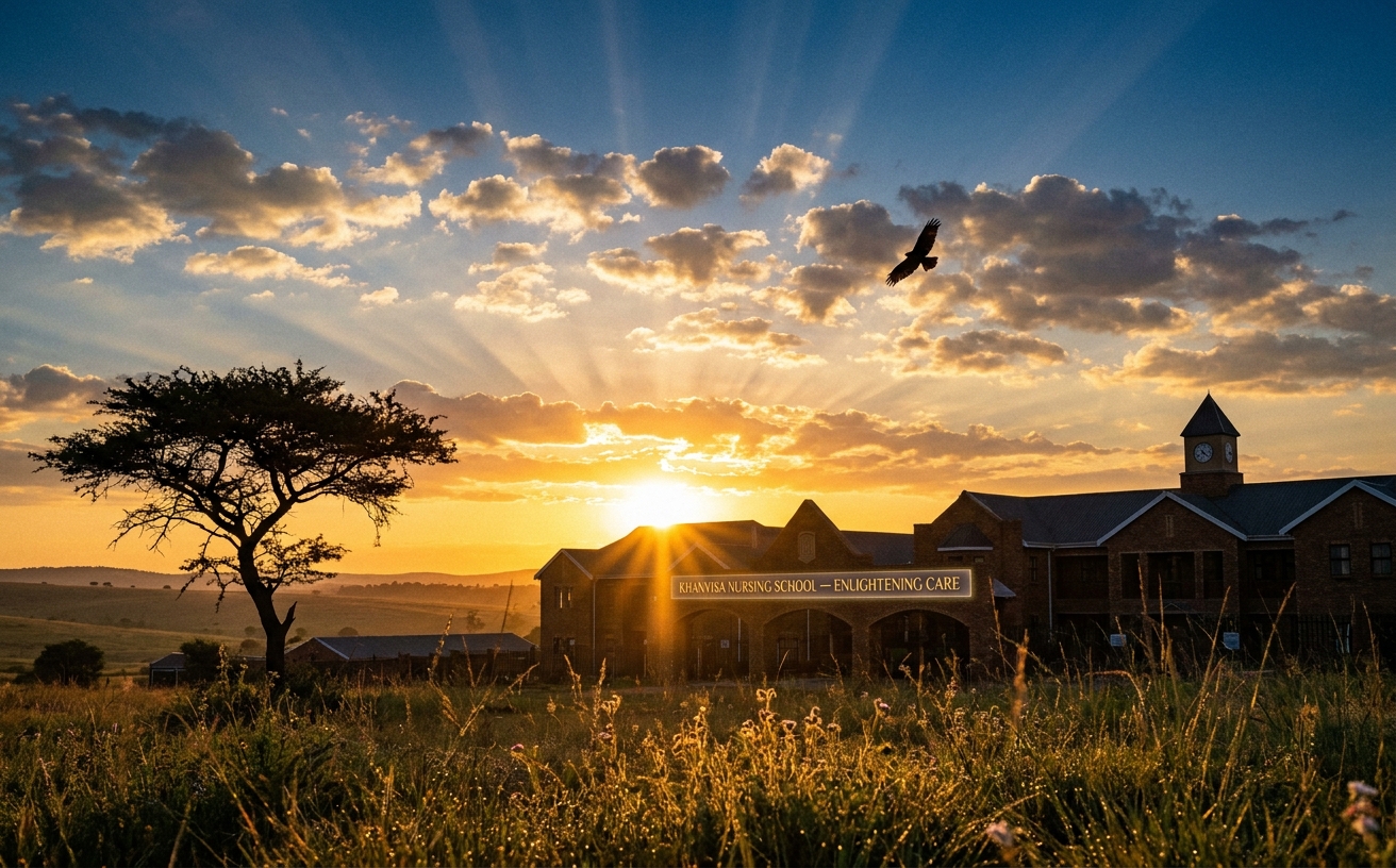 Sunrise over campus