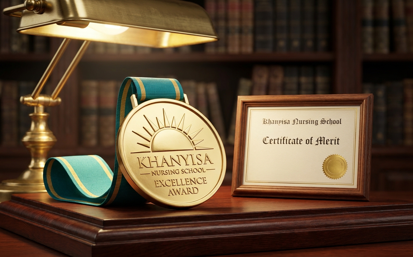 Gold award medal